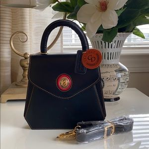 Granday vintage structured small crossbody top bag